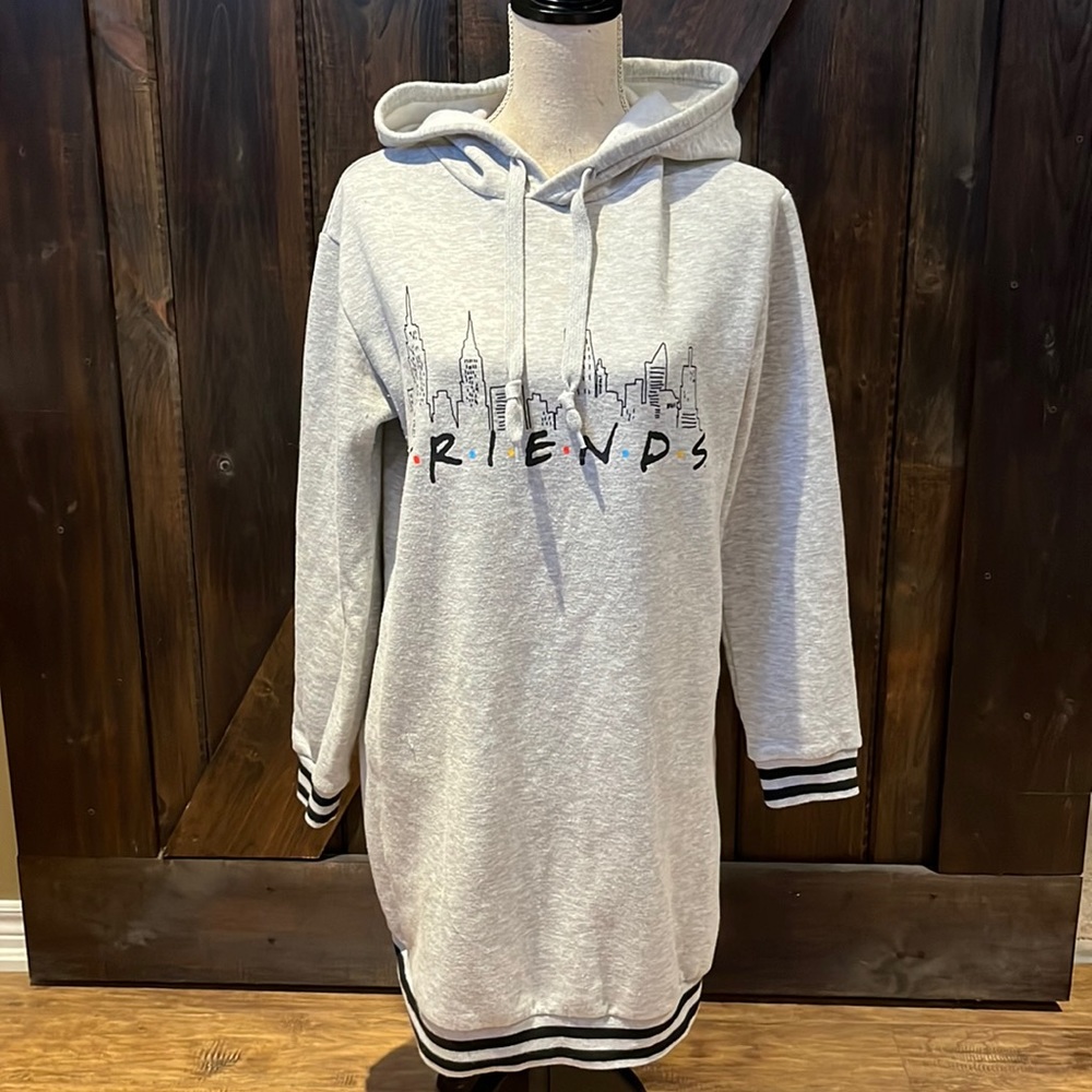 Friends hoodie sweater midi dress